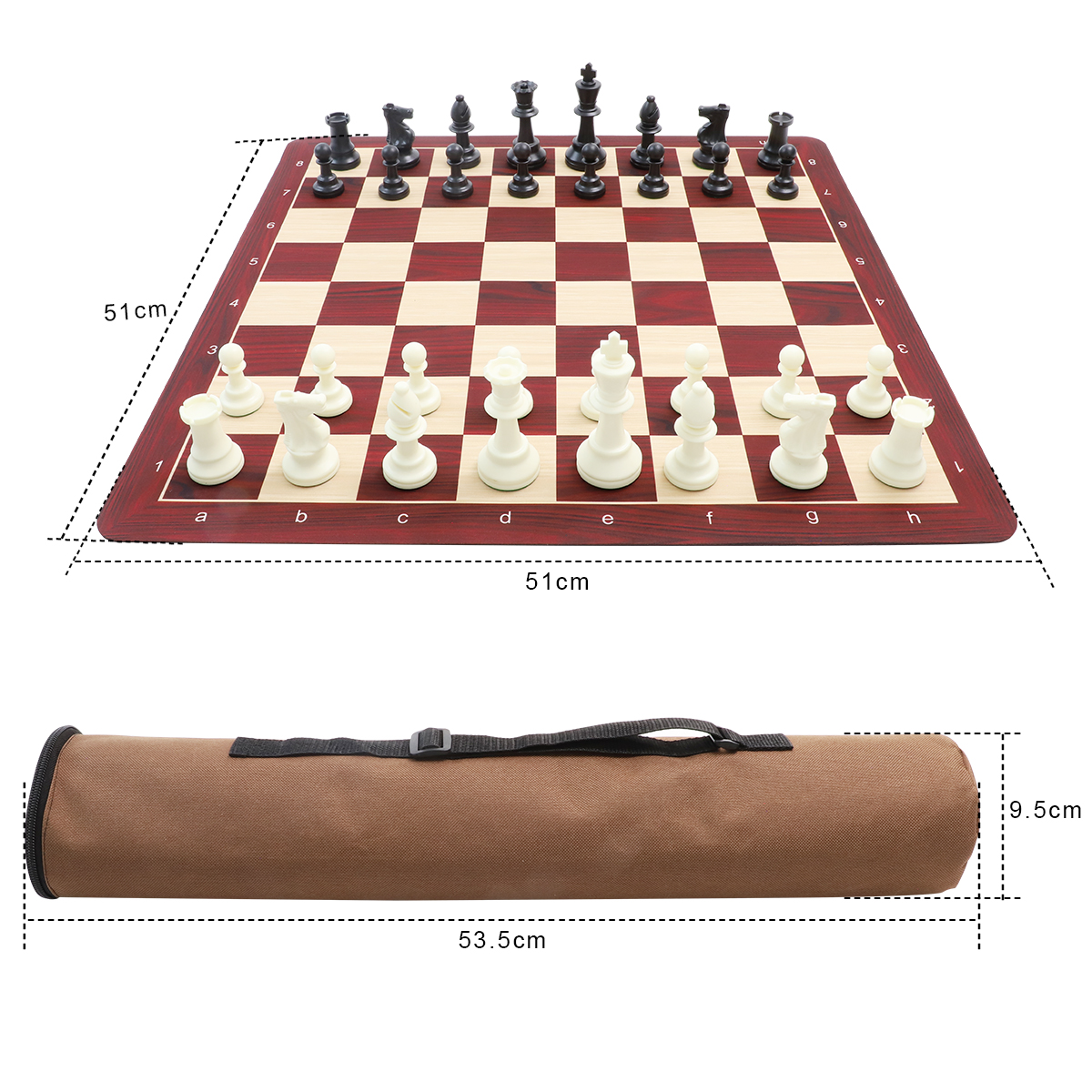 WG-CS17 Brown Chess Set